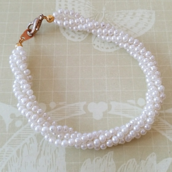 Vintage Jewelry - Vintage Faux Pearl Multi Strand bracelet